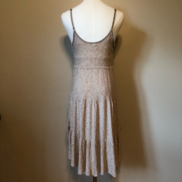 Free People Elegant Beige Sleeveless Dress Size SP - Picture 2 of 9
